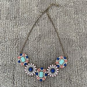 Pink and Blue J Crew statement necklace